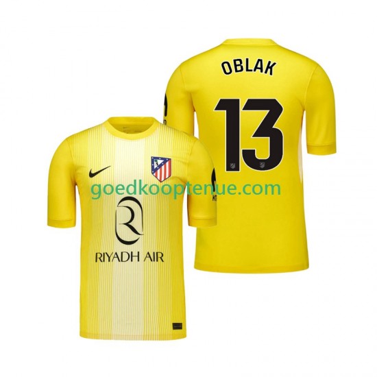 Thuis Tenue van Atlético Madrid Keepersshirt Jan Oblak 13 Heren 2025-26 Korte Mouw