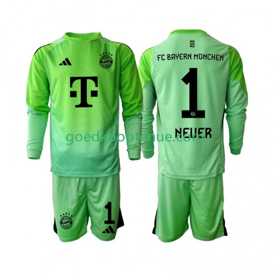 Thuis Tenue van FC Bayern München Keepersshirt Neuer 1 Kind 2-13 jaar 2025-26 Lange Mouw