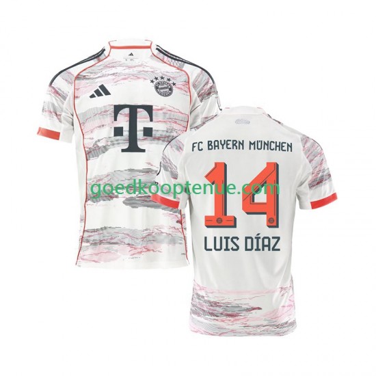 Uit Tenue van FC Bayern München Luis Diaz 14 Heren 2025-26 Korte Mouw