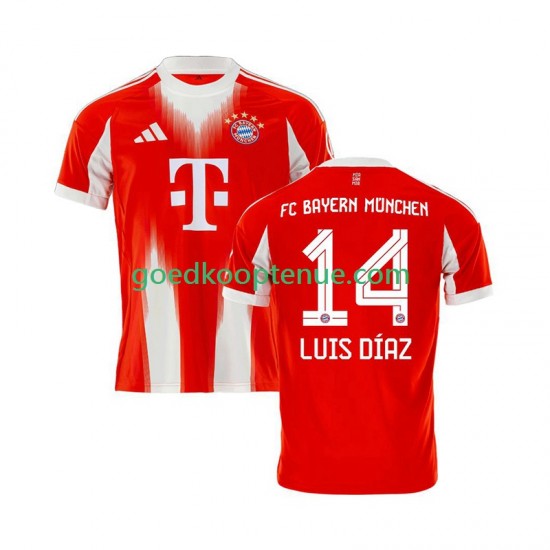 Thuis Tenue van FC Bayern München Luis Diaz 14 Heren 2025-26 Korte Mouw