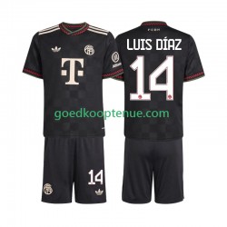 3de Tenue van FC Bayern München Luis Diaz 14 Kind 2-13 jaar 2025-26 Korte Mouw