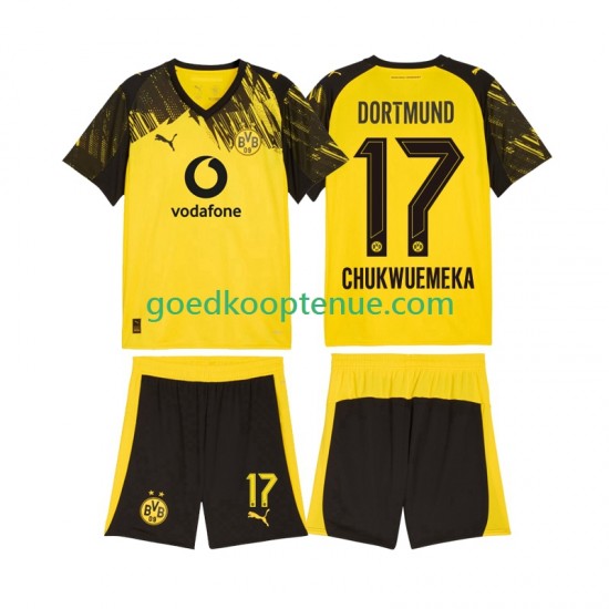 Thuis Tenue van Borussia Dortmund Carney Chukwuemeka 17 Kind 2-13 jaar 2025-26 Korte Mouw