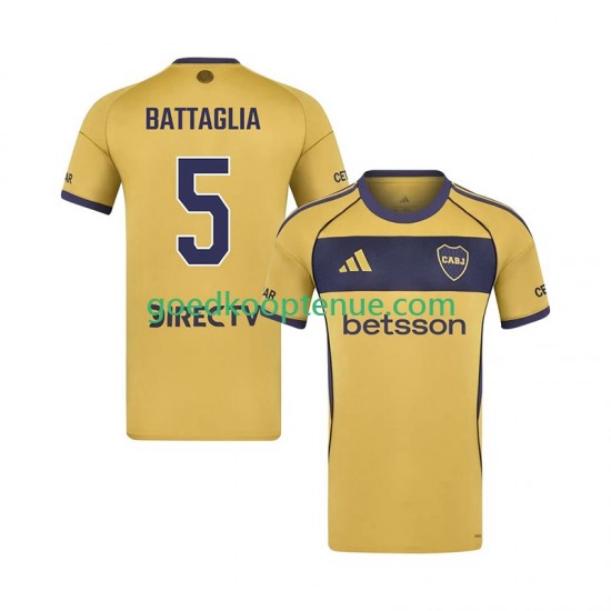 Uit Tenue van CA Boca Juniors Rodrigo Battaglia 5 Heren 2025-26 Korte Mouw