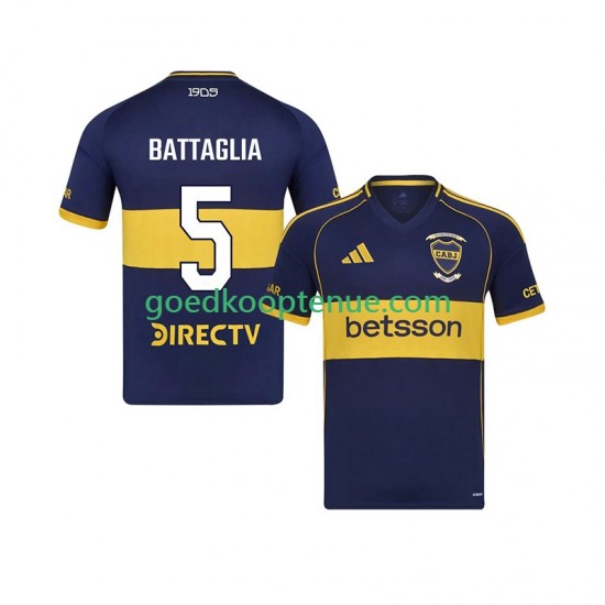 Thuis Tenue van CA Boca Juniors Rodrigo Battaglia 5 Heren 2025-26 Korte Mouw