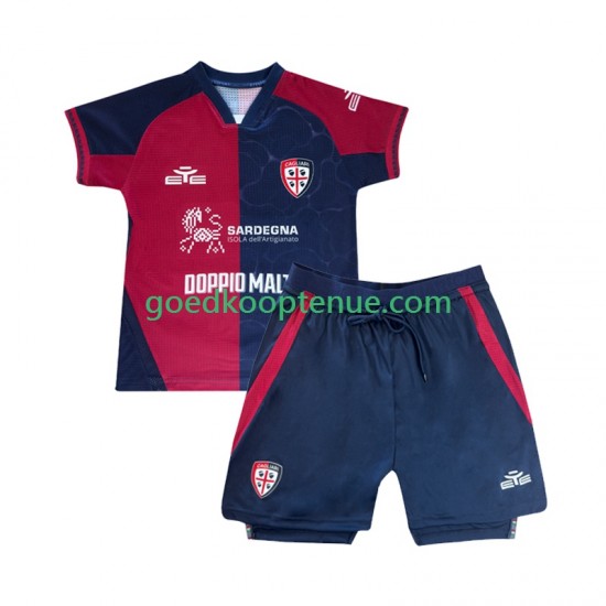 Thuis Tenue van Cagliari Kind 2-13 jaar 2025-26 Korte Mouw