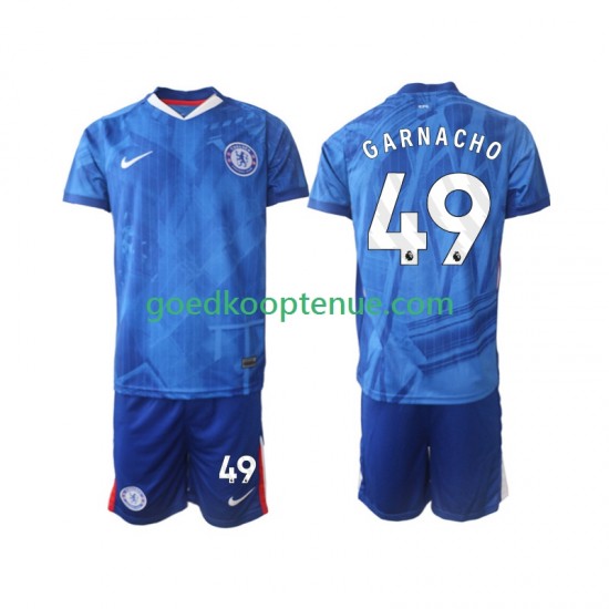 Thuis Tenue van Chelsea Alejandro Garnacho 49 Kind 2-13 jaar 2025-26 Korte Mouw