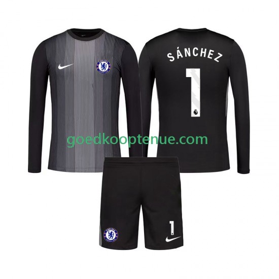 Thuis Tenue van Chelsea Keepersshirt Robert Sanchez 1 Kind 2-13 jaar 2025-26 Lange Mouw