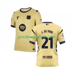 Uit Tenue van FC Barcelona Frenkie de Jong 21 Champions League Heren 2025-26 Korte Mouw