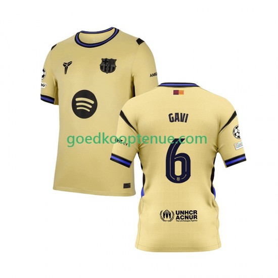 Uit Tenue van FC Barcelona Gavi 6 Champions League Heren 2025-26 Korte Mouw