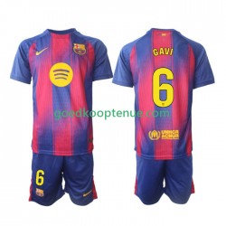 Thuis Tenue van FC Barcelona Gavi 6 Kind 2-13 jaar 2025-26 Korte Mouw