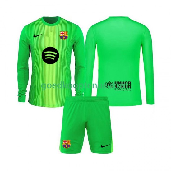 Thuis Tenue van FC Barcelona Keepersshirt Kind 2-13 jaar 2025-26 Lange Mouw