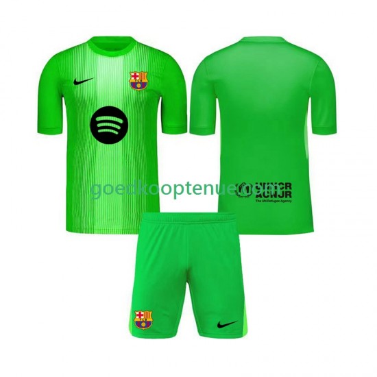 Thuis Tenue van FC Barcelona Keepersshirt Kind 2-13 jaar 2025-26 Korte Mouw