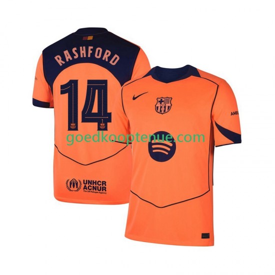 3de Tenue van FC Barcelona Marcus Rashford 14 UCL Heren 2025-26 Korte Mouw