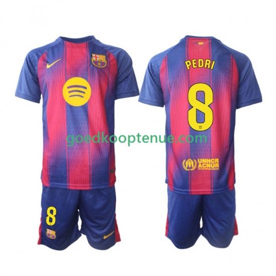 Thuis Tenue van FC Barcelona Pedri 8 Kind 2-13 jaar 2025-26 Korte Mouw