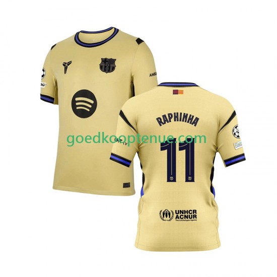 Uit Tenue van FC Barcelona Raphinha 11 Champions League Heren 2025-26 Korte Mouw