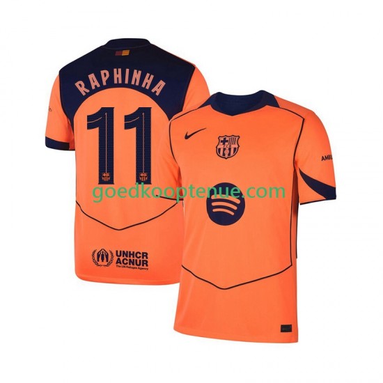 3de Tenue van FC Barcelona Raphinha 11 Champions League Heren 2025-26 Korte Mouw
