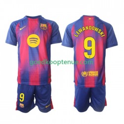 Thuis Tenue van FC Barcelona Robert Lewandowski 9 Kind 2-13 jaar 2025-26 Korte Mouw