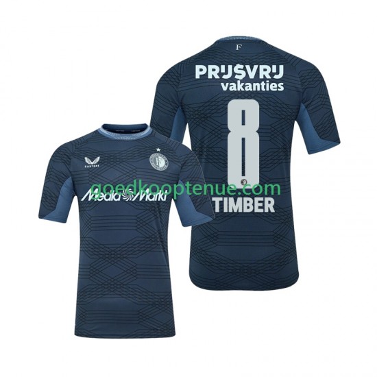Uit Tenue van Feyenoord Rotterdam Quinten Timber 8 Heren 2025-26 Korte Mouw