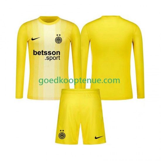 Uit Tenue van Inter Milan Keepersshirt Kind 2-13 jaar 2025-26 Lange Mouw