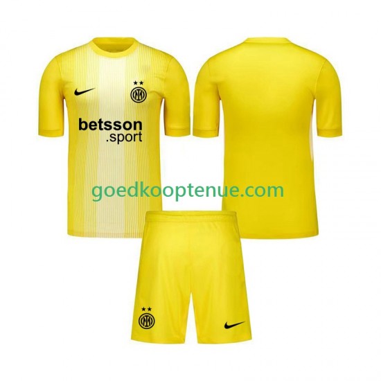 Uit Tenue van Inter Milan Keepersshirt Kind 2-13 jaar 2025-26 Korte Mouw