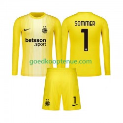 Uit Tenue van Inter Milan Keepersshirt Yann Sommer 1 Kind 2-13 jaar 2025-26 Lange Mouw