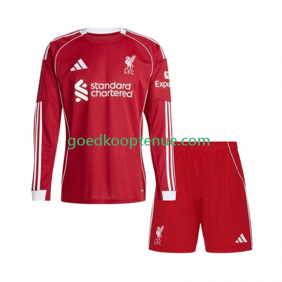 Thuis Tenue van Liverpool Kind 2-13 jaar 2025-26 Lange Mouw