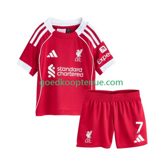 Thuis Tenue van Liverpool Florian Wirtz 7 Kind 2-13 jaar 2025-26 Korte Mouw