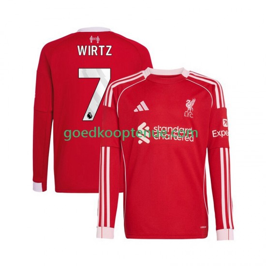 Thuis Tenue van Liverpool Florian Wirtz 7 Heren 2025-26 Lange Mouw Thuis Tenue van Liverpool Florian Wirtz 7 Heren 2025-26 Lange Mouw