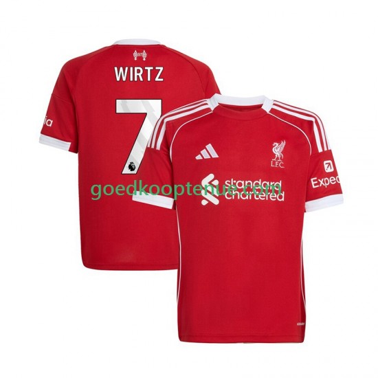Thuis Tenue van Liverpool Florian Wirtz 7 Heren 2025-26 Korte Mouw