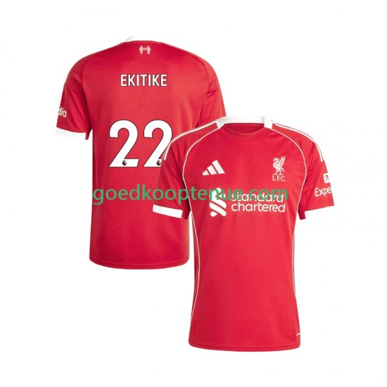 Thuis Tenue van Liverpool Hugo Ekitike 22 Heren 2025-26 Korte Mouw