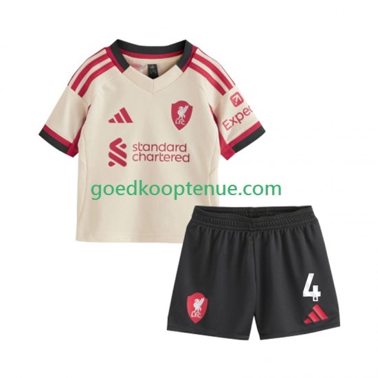 Uit Tenue van Liverpool Virgil van Dijk 4 Kind 2-13 jaar 2025-26 Korte Mouw