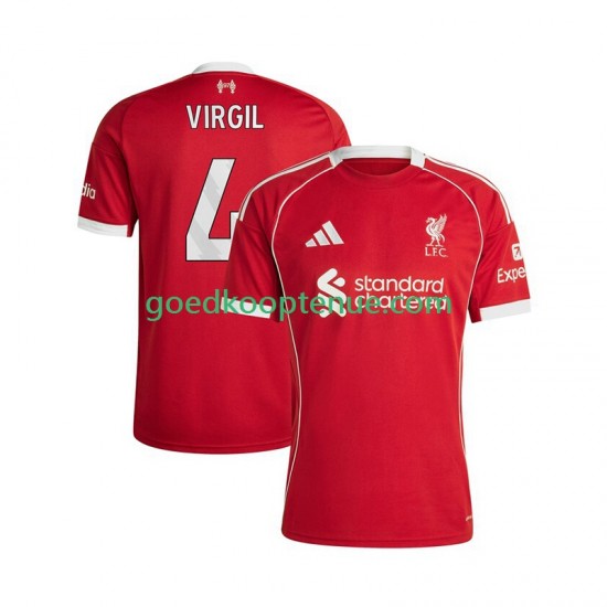 Thuis Tenue van Liverpool Virgil van Dijk 4 Heren 2025-26 Korte Mouw