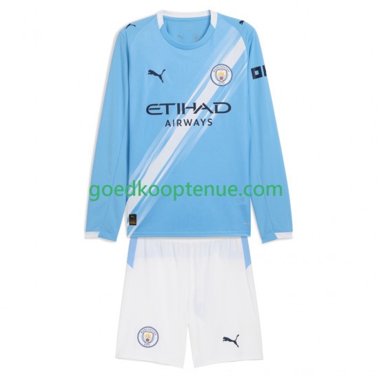 Thuis Tenue van Manchester City Kind 2-13 jaar 2025-26 Lange Mouw Thuis Tenue van Manchester City Kind 2-13 jaar 2025-26 Lange Mouw
