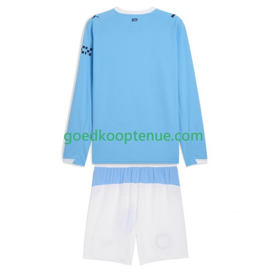 Thuis Tenue van Manchester City Kind 2-13 jaar 2025-26 Lange Mouw