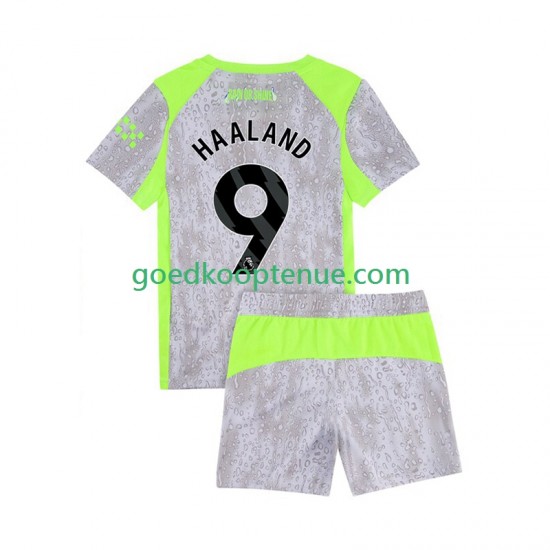 3de Tenue van Manchester City Erling Haaland 9 Heren Kind 2-13 jaar 2025-26 Korte Mouw