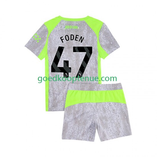 3de Tenue van Manchester City Phil Foden 47 Kind 2-13 jaar 2025-26 Korte Mouw