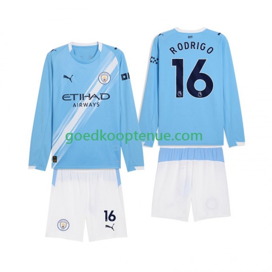 Thuis Tenue van Manchester City Rodrigo Hernandez 16 Kind 2-13 jaar 2025-26 Lange Mouw
