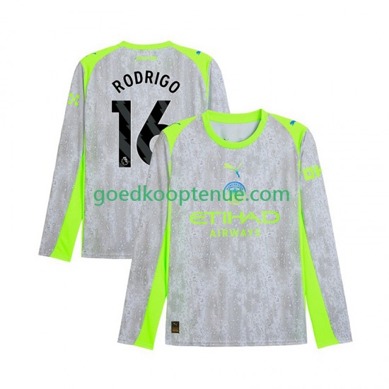 3de Tenue van Manchester City Rodrigo Hernandez 16 Heren 2025-26 Lange Mouw