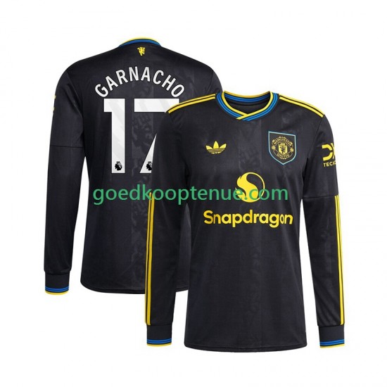 3de Tenue van Manchester United Alejandro Garnacho 17 Heren 2025-26 Lange Mouw 3de Tenue van Manchester United Alejandro Garnacho 17 Heren 2025-26 Lange Mouw