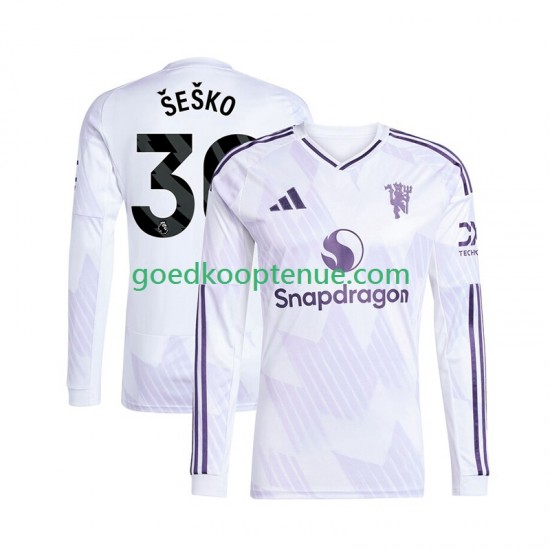 Uit Tenue van Manchester United Benjamin Sesko 30 Heren 2025-26 Lange Mouw