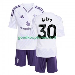 Uit Tenue van Manchester United Benjamin Sesko 30 Kind 2-13 jaar 2025-26 Korte Mouw