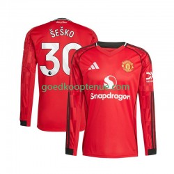 Thuis Tenue van Manchester United Benjamin Sesko 30 Heren 2025-26 Lange Mouw