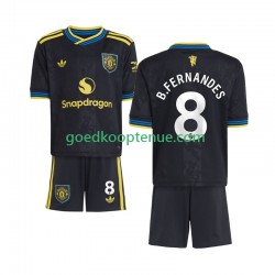 3de Tenue van Manchester United Bruno Fernandes 8 Kind 2-13 jaar 2025-26 Korte Mouw