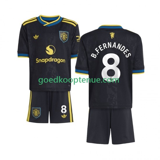 3de Tenue van Manchester United Bruno Fernandes 8 Kind 2-13 jaar 2025-26 Korte Mouw