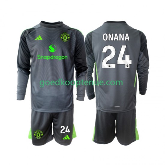 Uit Tenue van Manchester United Keepersshirt Andre Onana 24 Kind 2-13 jaar 2025-26 Lange Mouw