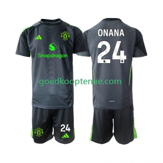 Uit Tenue van Manchester United Keepersshirt Andre Onana 24 Kind 2-13 jaar 2025-26 Korte Mouw