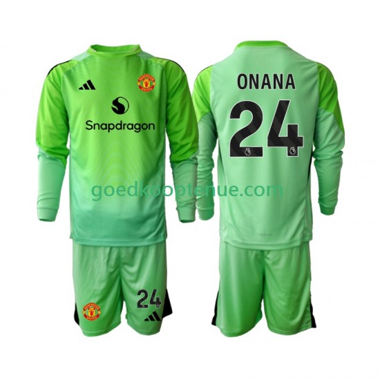 4de Tenue van Manchester United Keepersshirt Andre Onana 24 Kind 2-13 jaar 2025-26 Lange Mouw