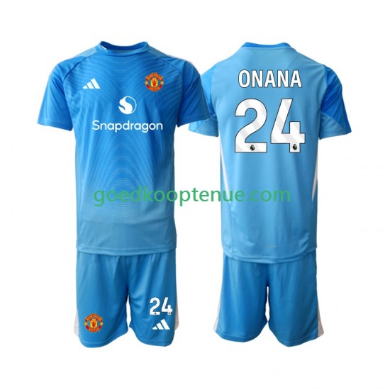 Thuis Tenue van Manchester United Keepersshirt Andre Onana 24 Kind 2-13 jaar 2025-26 Korte Mouw