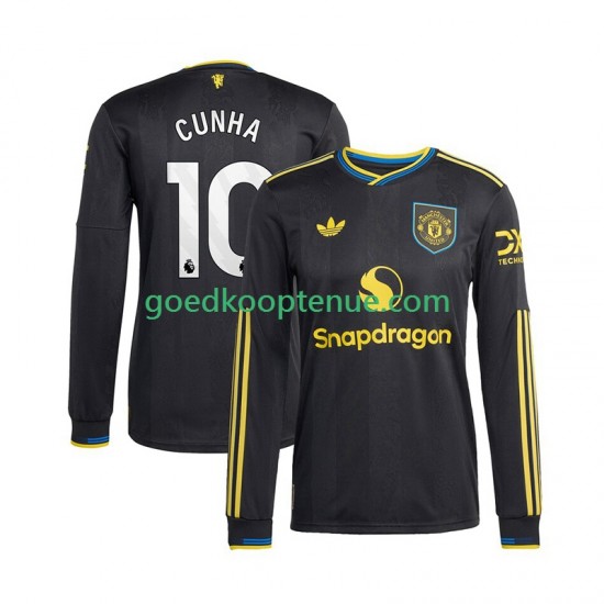 3de Tenue van Manchester United Matheus Cunha 10 Heren 2025-26 Lange Mouw