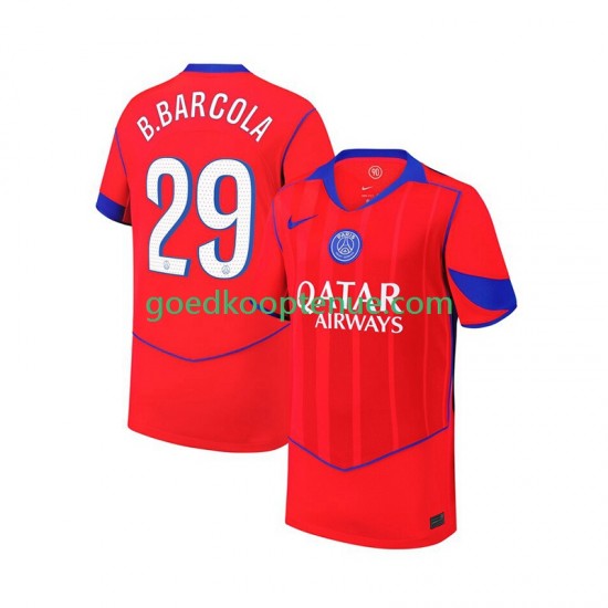 3de Tenue van Paris Saint-Germain Bradley Barcola 29 Heren 2025-26 Korte Mouw
